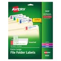 Avery XL TrueBlock File Folder Labels w/Sure Feed, 0.94x3.44, White, PK450 05026